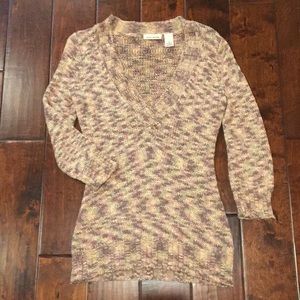 DKNY Long multicolored V-Neck Sweater